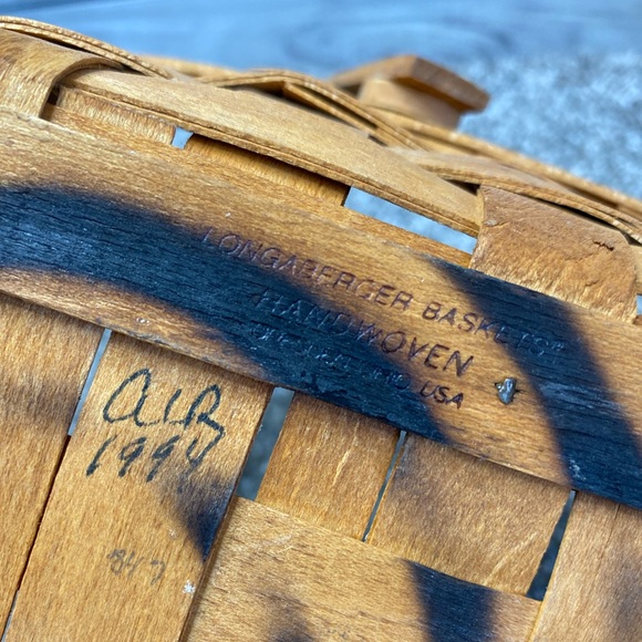 1994 Small Square Longaberger Basket with Handle 6.5”x6.5” - Picture 11 of 11